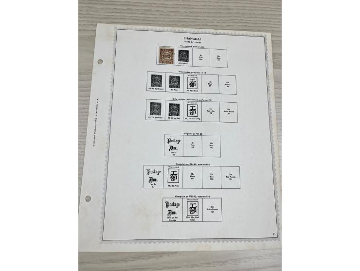 including Shanghai, Chefoo, Chingkiang, Wugu and others. Mostly Shanghai LPO stamps. Plus a fe Amoy, Hankow, Kewkiang LPO sta